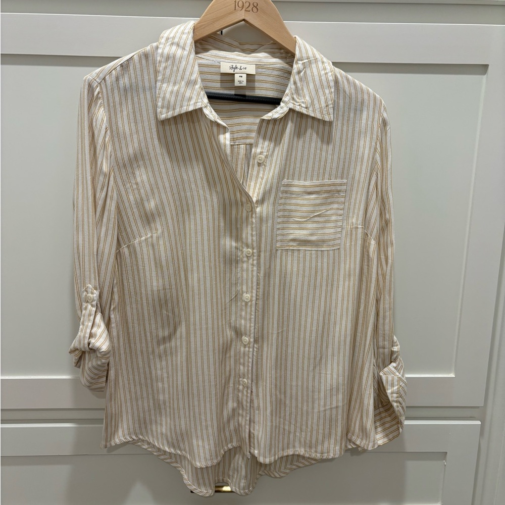 Style & Co by Macy’s Mustard Button Up